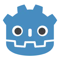 A blue character face with gear teeth as hair and interlocking gears as the jaw